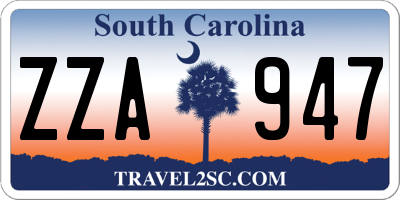 SC license plate ZZA947