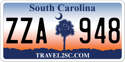 SC license plate ZZA948