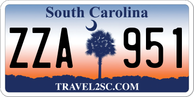 SC license plate ZZA951