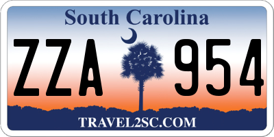 SC license plate ZZA954