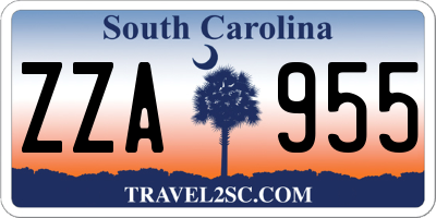 SC license plate ZZA955