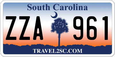 SC license plate ZZA961