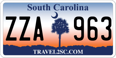 SC license plate ZZA963