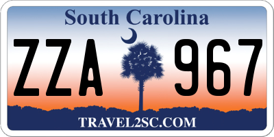 SC license plate ZZA967