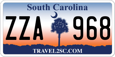 SC license plate ZZA968