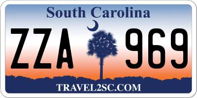 SC license plate ZZA969