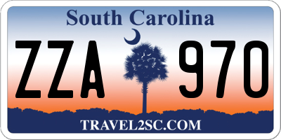 SC license plate ZZA970