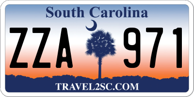 SC license plate ZZA971