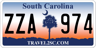 SC license plate ZZA974