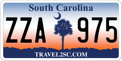 SC license plate ZZA975