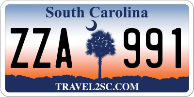 SC license plate ZZA991