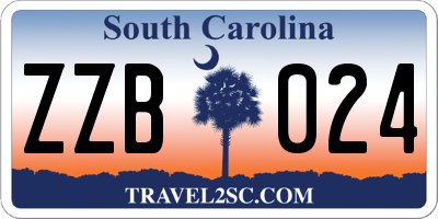 SC license plate ZZB024