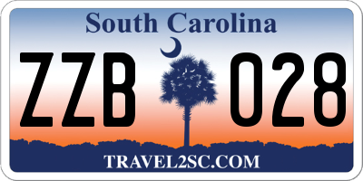 SC license plate ZZB028