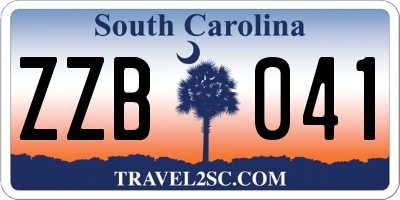 SC license plate ZZB041