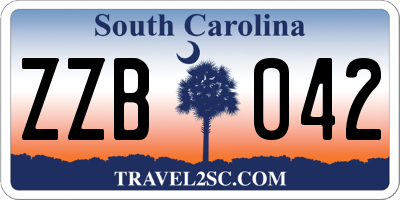 SC license plate ZZB042