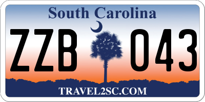 SC license plate ZZB043