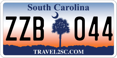 SC license plate ZZB044