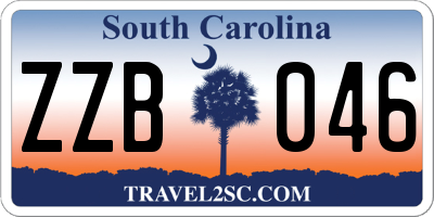 SC license plate ZZB046