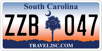 SC license plate ZZB047