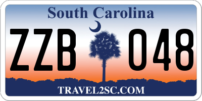 SC license plate ZZB048