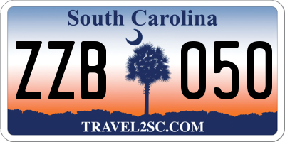 SC license plate ZZB050