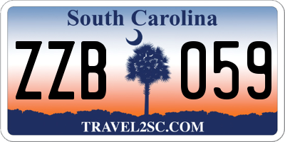 SC license plate ZZB059
