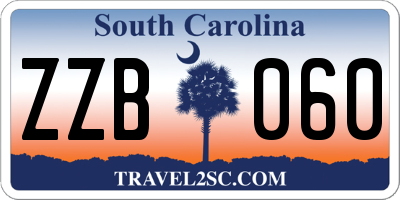 SC license plate ZZB060
