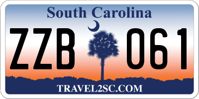 SC license plate ZZB061