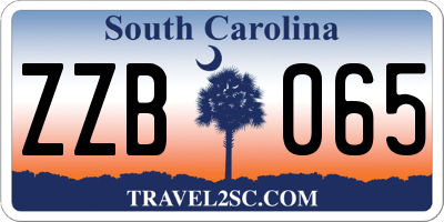 SC license plate ZZB065