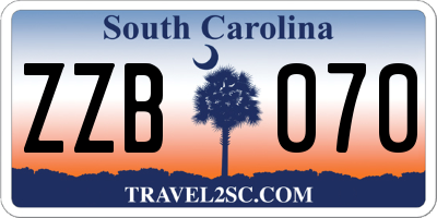 SC license plate ZZB070