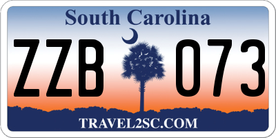 SC license plate ZZB073