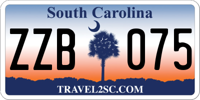 SC license plate ZZB075