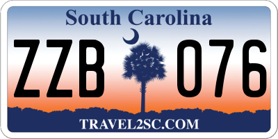 SC license plate ZZB076