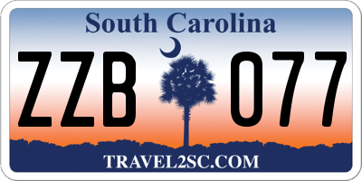 SC license plate ZZB077