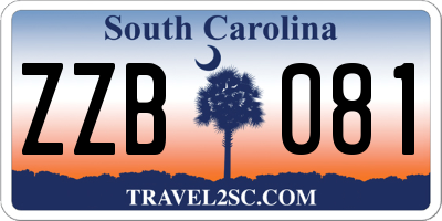 SC license plate ZZB081