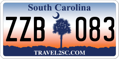 SC license plate ZZB083