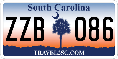 SC license plate ZZB086