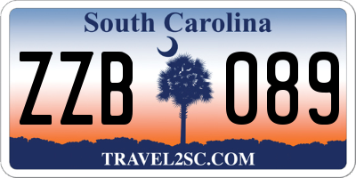 SC license plate ZZB089