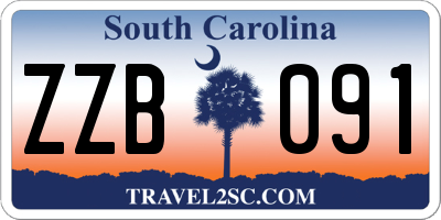 SC license plate ZZB091