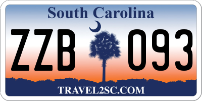 SC license plate ZZB093
