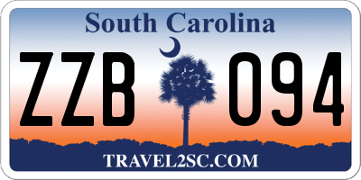 SC license plate ZZB094