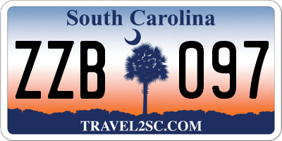 SC license plate ZZB097