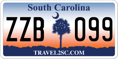 SC license plate ZZB099