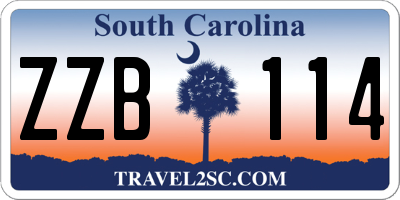 SC license plate ZZB114