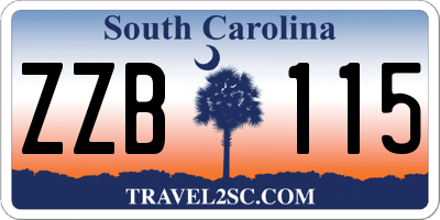 SC license plate ZZB115