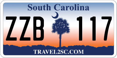 SC license plate ZZB117