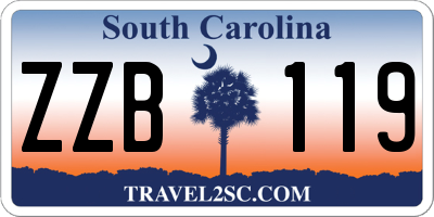 SC license plate ZZB119
