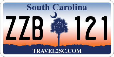 SC license plate ZZB121