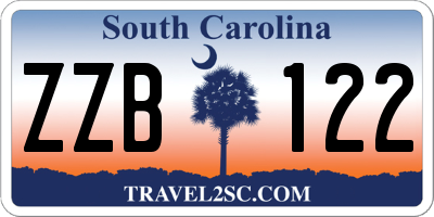 SC license plate ZZB122