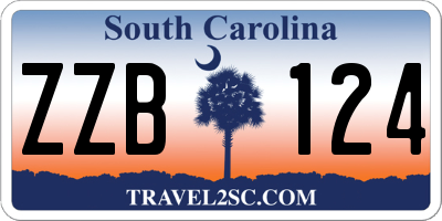 SC license plate ZZB124